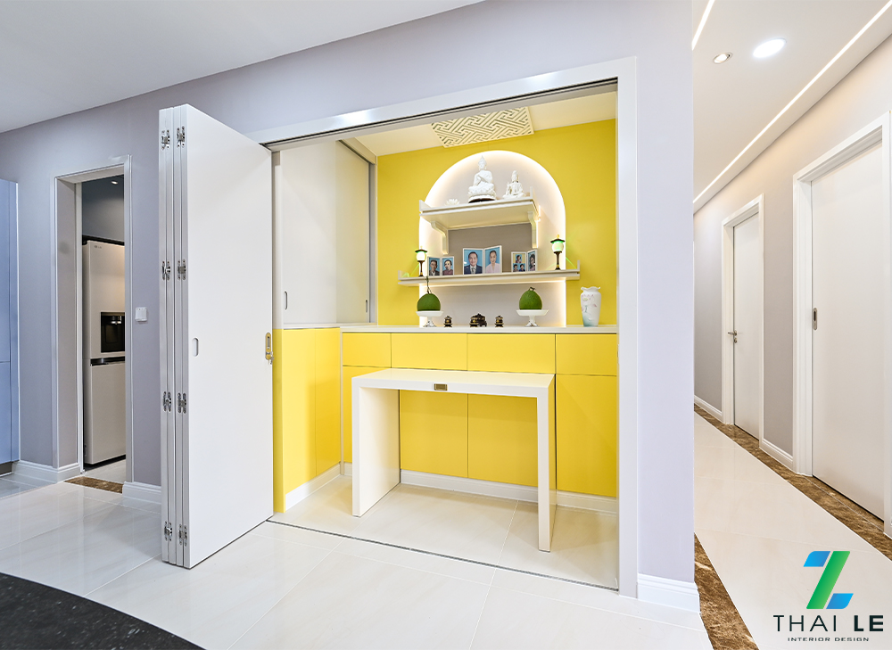 Thi công nội thất phòng thờ căn hộ Hà Đô Centrosa - Block O1